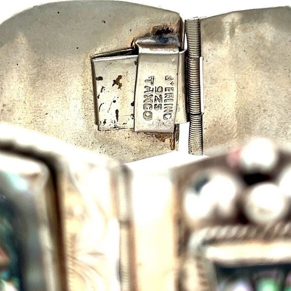 Chunky Taxco Mexico Silver 925 Bracelet - Picture 6 of 8